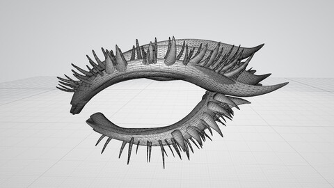 C4D model of cartoon eyelashes