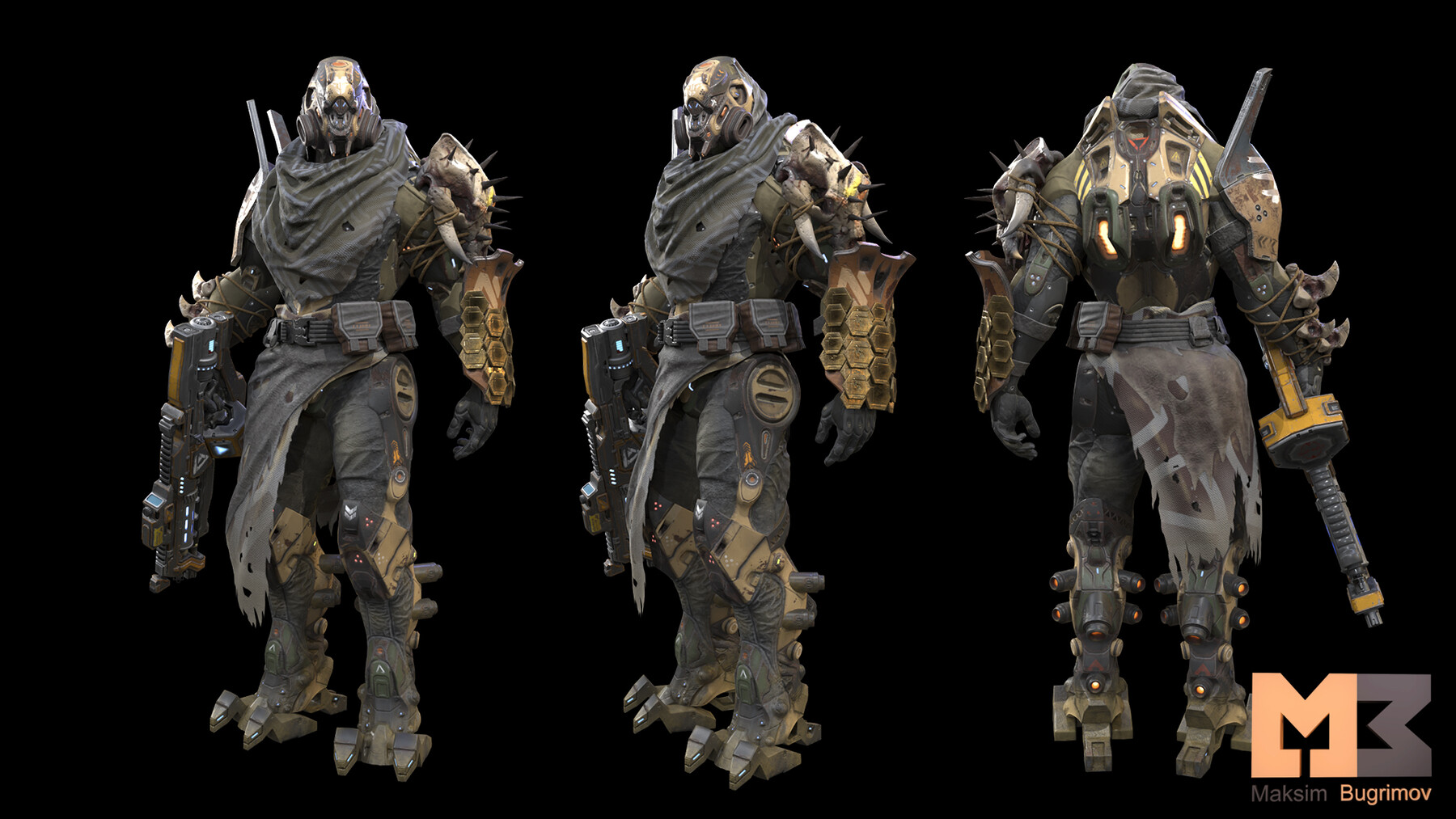 ArtStation - SCI-FI Mercenary 01 (MARAUDER) | Game Assets