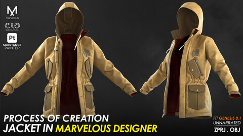 The Process of Creation Jacket in MD / CLO + Project file