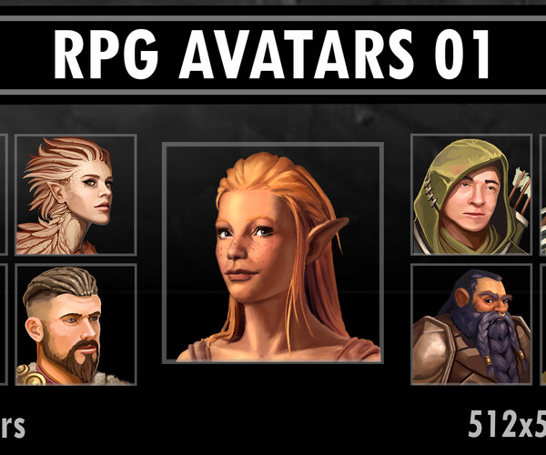 ArtStation - RPG Avatars 01 | Game Assets