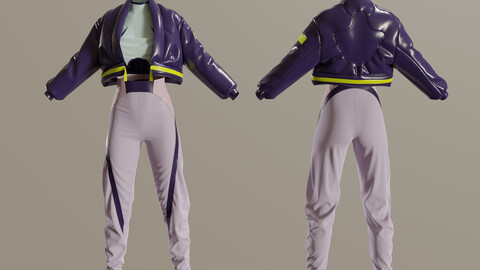 Sport Outfit  Marvelous designer/Clo3d project + OBJ + BLEND