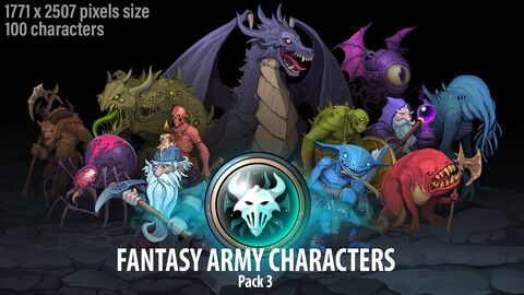 Fantasy Army Characters pack3