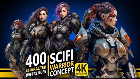 400 Scifi Warrior Concept - Character References | 4K Resolution