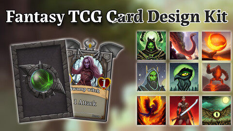 Fantasy TCG Card Design Kit