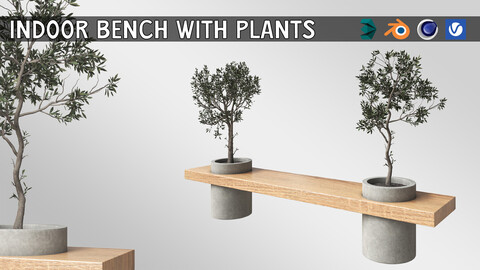 Indoor Bench With Plants