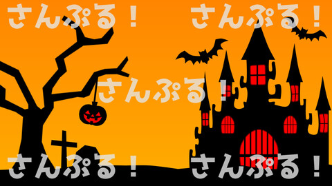 Animated overlay [Halloween castle] Background/OBS/SLOBS/Youtuber/Streamer/Vtuber Assets