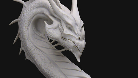 March Dragon BUST STL for 3d print