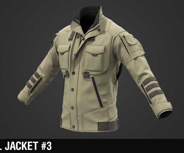 ArtStation - Tactical jacket #3 / Military / Сombat / Сoat / Marvelous ...