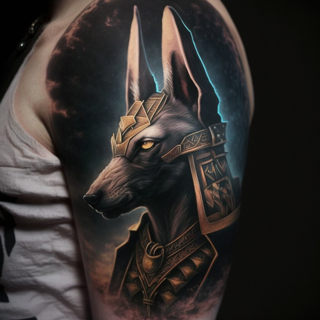 Tattoo uploaded by Jennifer R Donnelly • Egyptian tattoo by Castillo Dario  #CastilloDario #egypt #pyramid #ankh #blackandgrey #anubis #sleeve •  Tattoodo