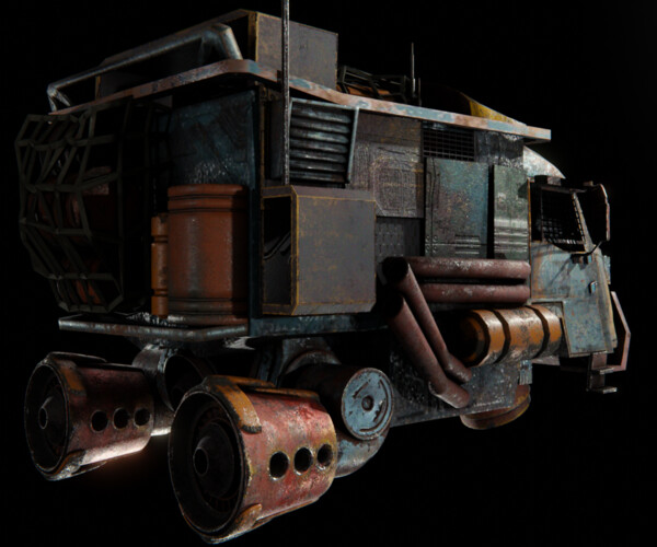 ArtStation - Rust Bucket Spaceship Van | Game Assets