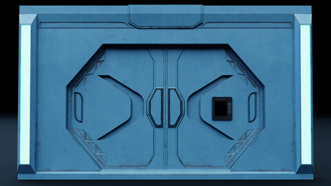 Game ready Sci-fi door.