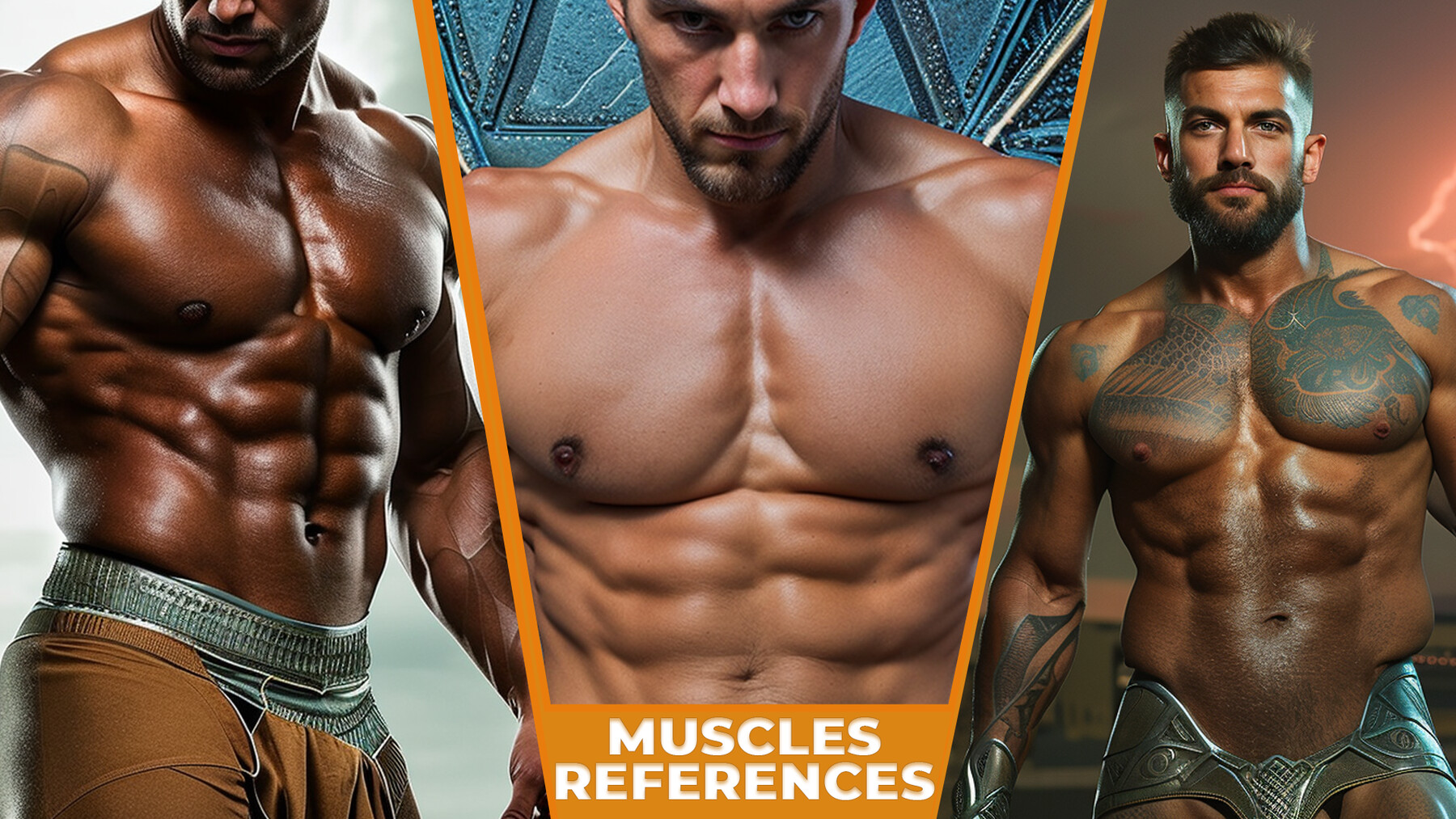 200+ Male, Female Muscles References Pictures vol.2 preview