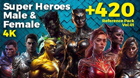 +420 Super Heroes Male & Female (4k)