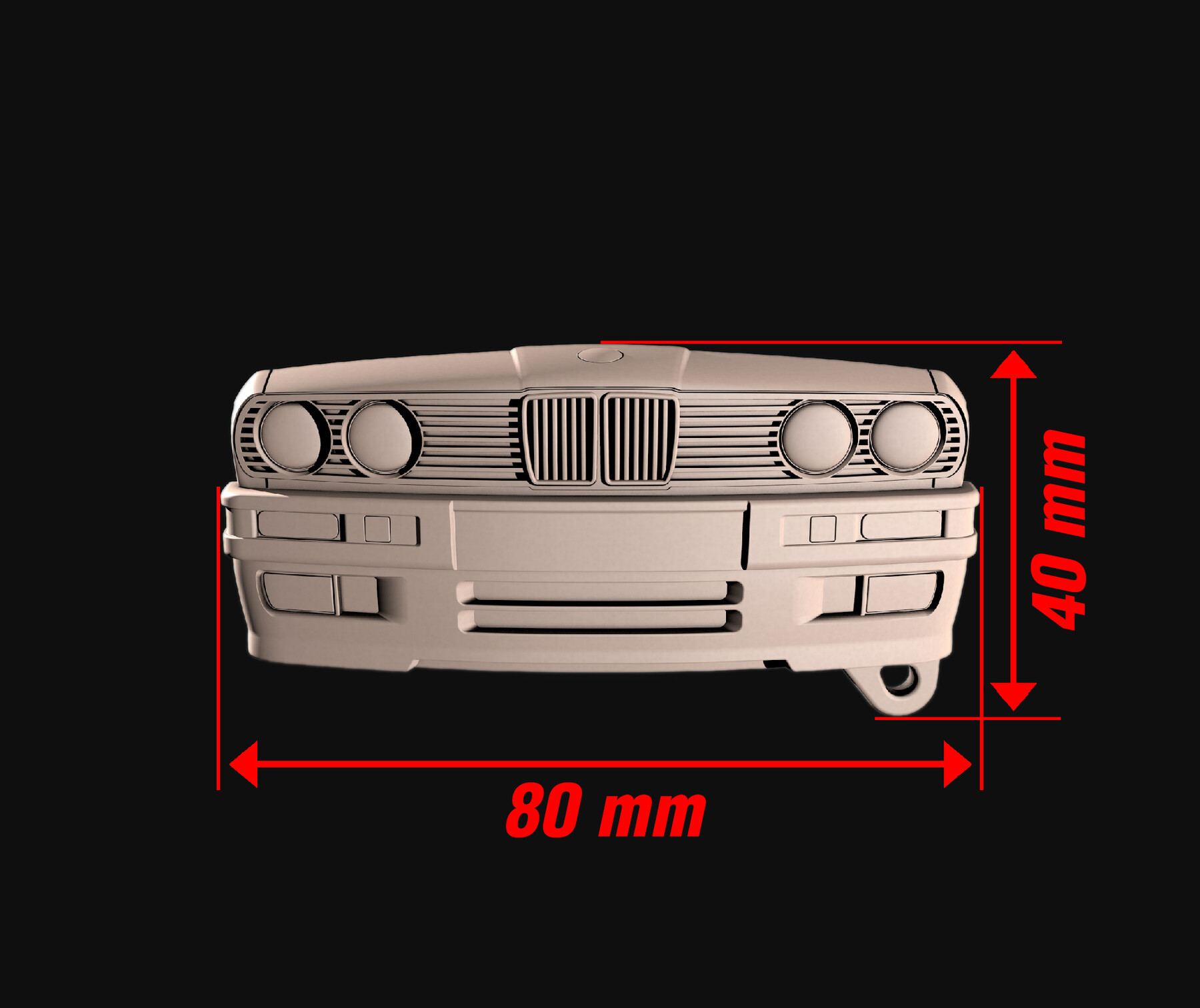 ArtStation BMW e30 Mascot, Keychain, Keyring STL file 3D print. (v1