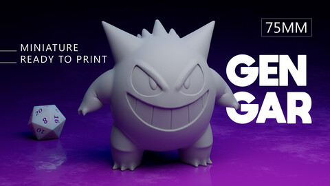 Gengar - Pokémon - 3D Ready to Print