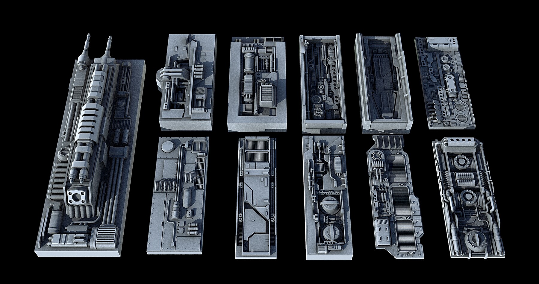 ArtStation - Sci-Fi KitBash and Props Pack (Part two) | Resources