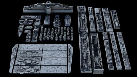 Sci-Fi KitBash and Props Pack (Part three)