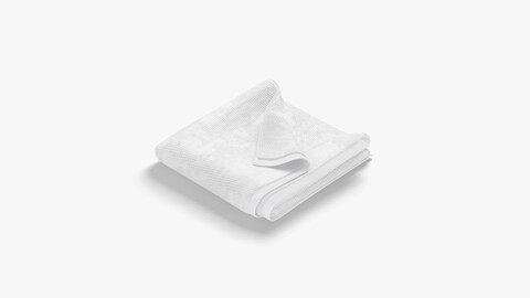 White Folded Bath Towel - terry shower beach towel