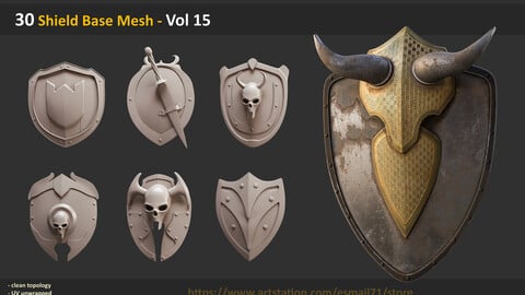 30 Shield Base Mesh - Vol 15