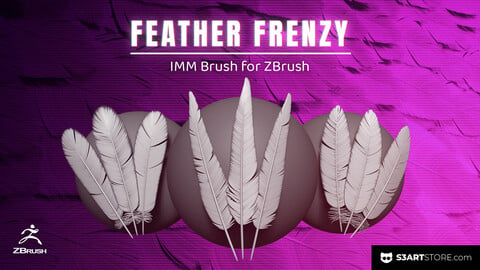 Create Realistic Feathers - Feather Frenzy IMM Brush for ZBrush