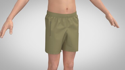 Sport Shorts, Marvelous Designer, Clo +obj, fbx