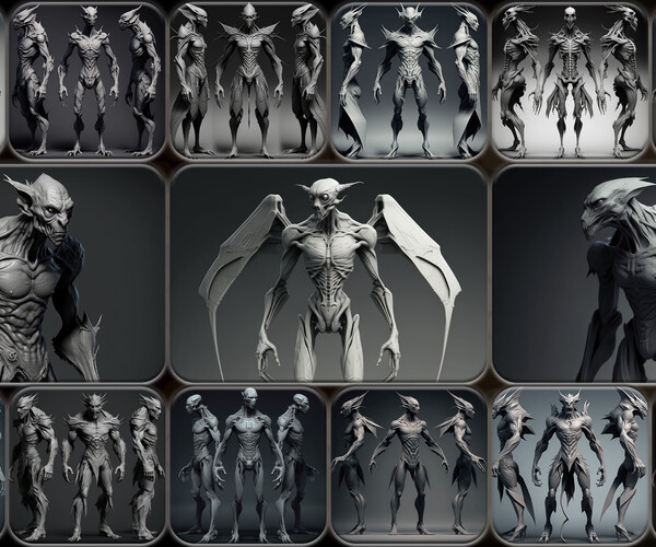 ArtStation - 300 Creature Sculpt Reference Pack | 4K | v.19 | Artworks