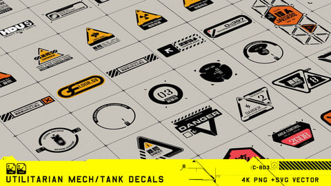 Utilitarian Mech/Tank Decals