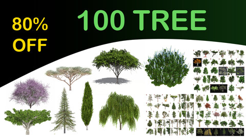 Tree MEGA Collection 01 (100 Trees & Plants)