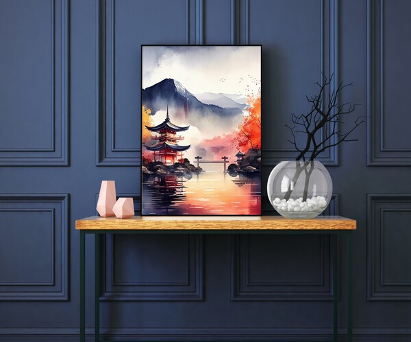 ArtStation - Asian Art, Elegant Japan Art, Chinese watercolor painting ...