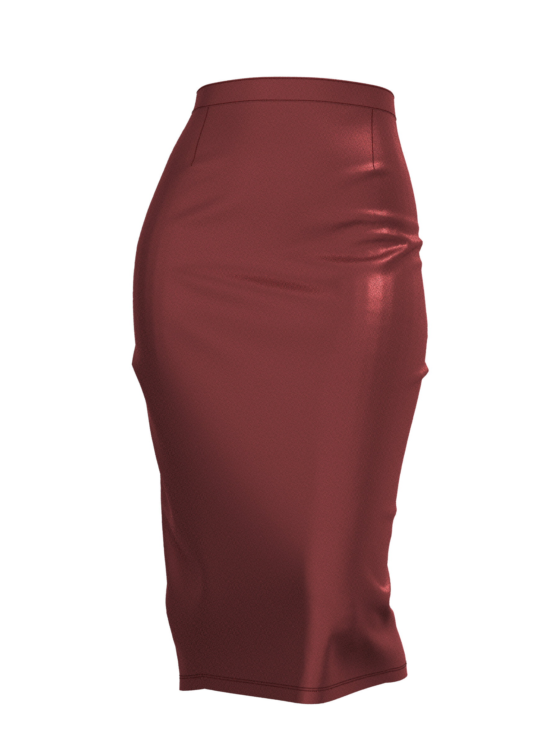 burgundy skirt 3d