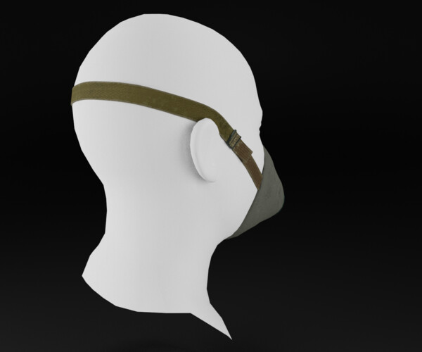ArtStation Respirator U2KR2 Lowpoly 3D model Game Assets