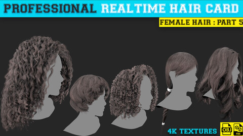 Professional Realtime Haircard - Female Hair Part 5