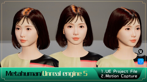 Short haired beauty- Chinese Women--Metahuman/Unreal engine 5