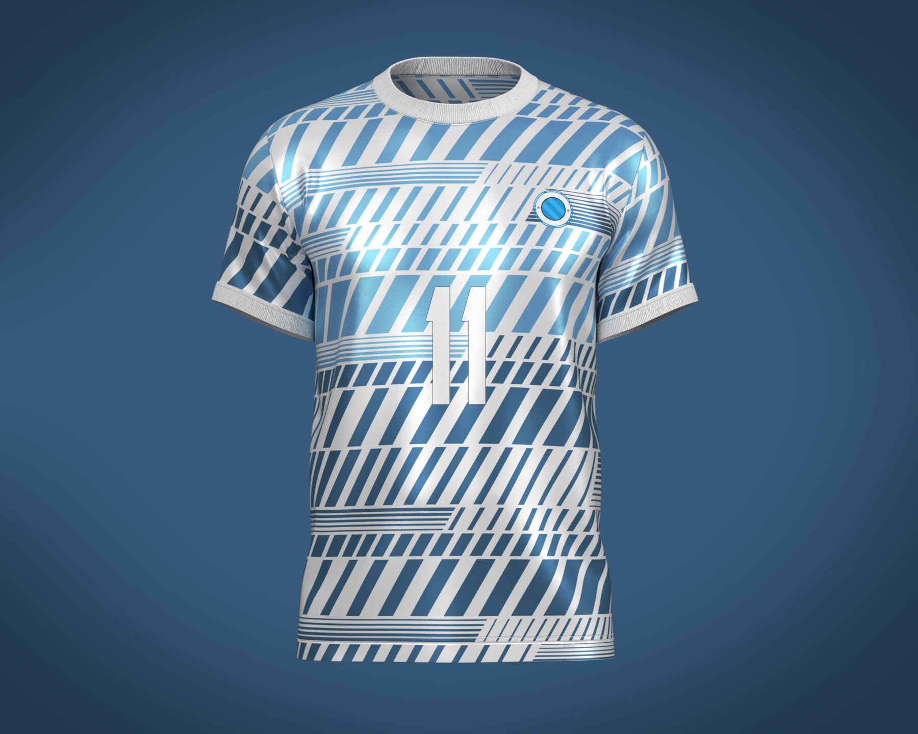 ArtStation - Soccer Football Blue color Jersey Player-11