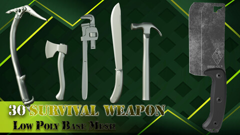 Survival_Weapon (Knife_Axe_case_knife_Tube_Hand_Weapon_Baseball_bat_Hammer_mallet_shovel_Sickle_Hammer_Pickaxe_Brass_knuckles_DOUBLE ENDED_OPEN_SPANNER_Pipe_wrench_Adjustable_wrench_saw _Brick Bottle _Crowbar_Climbing Axe)