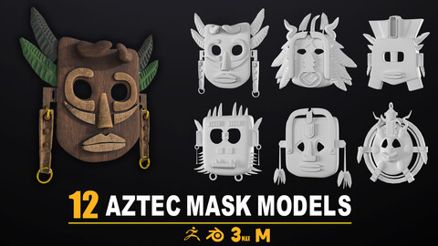 12 Aztec Mask Models