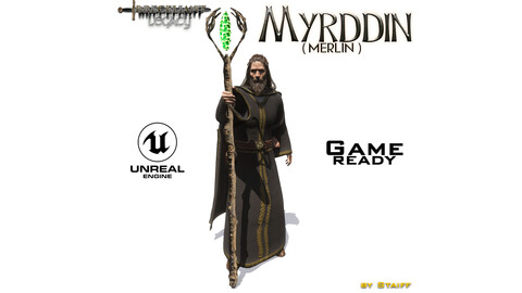 Myrddin alias Merlin Unreal 5 Character