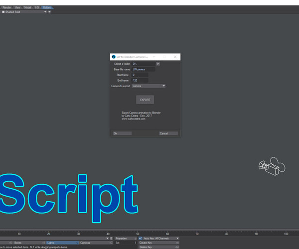 ArtStation Lightwave to Blender Camera Export Resources