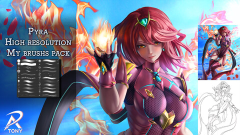 Pyra High resolution / sketch and brush pack
