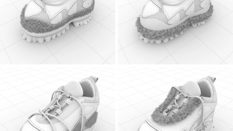 3D Concept Shoes Creative Prototype