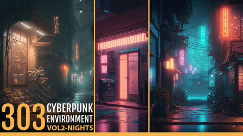 303 Cyberpunk Environments VOL2 [Nights]