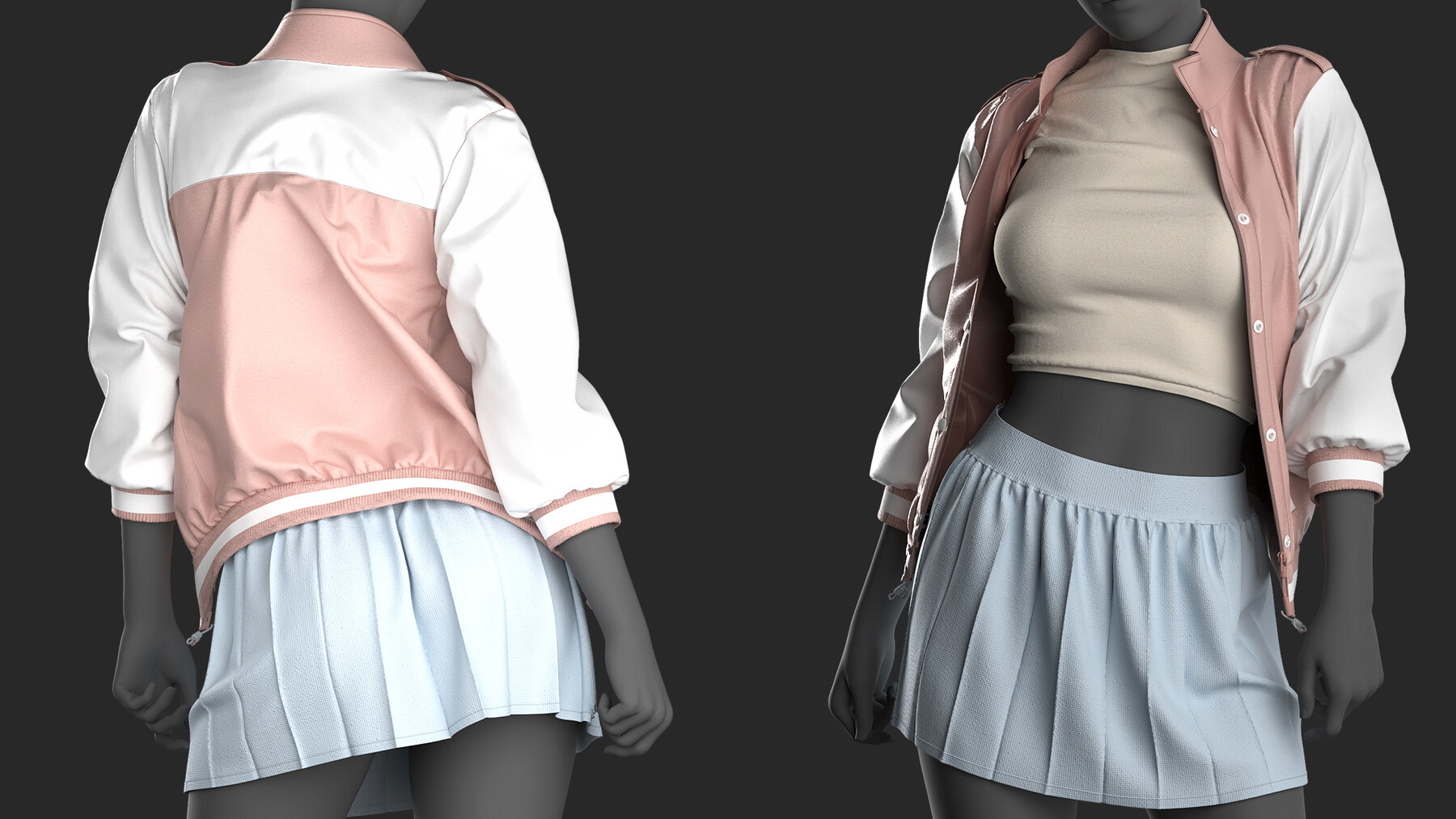 ArtStation - Girl's Outfit 3 - Marvelous / CLO Project file +Video ...