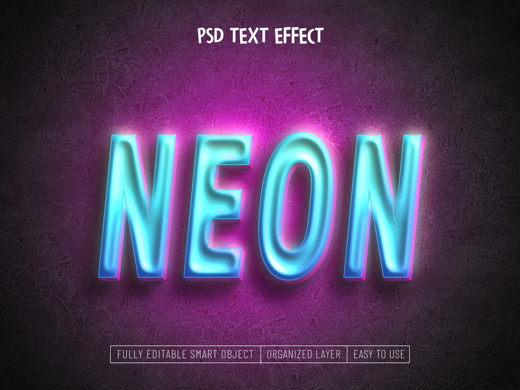 ArtStation - Neon PSD fully editable text effect. Layer style PSD ...