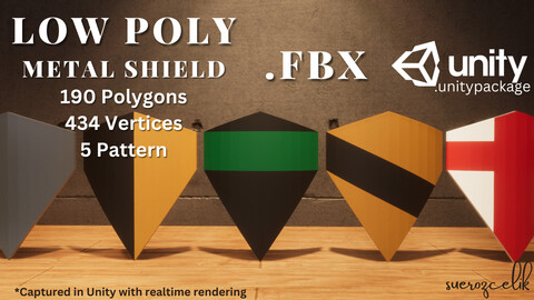 Low Poly Metal Shield
