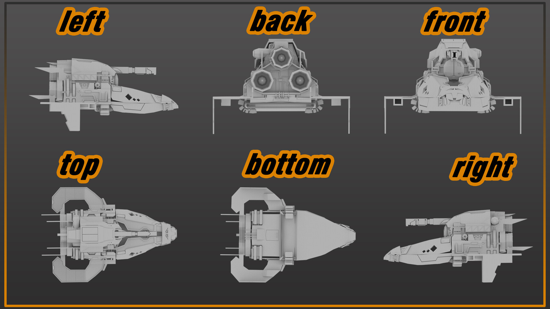 ArtStation - 2 nice sci-fi spaceships 3d model | Game Assets