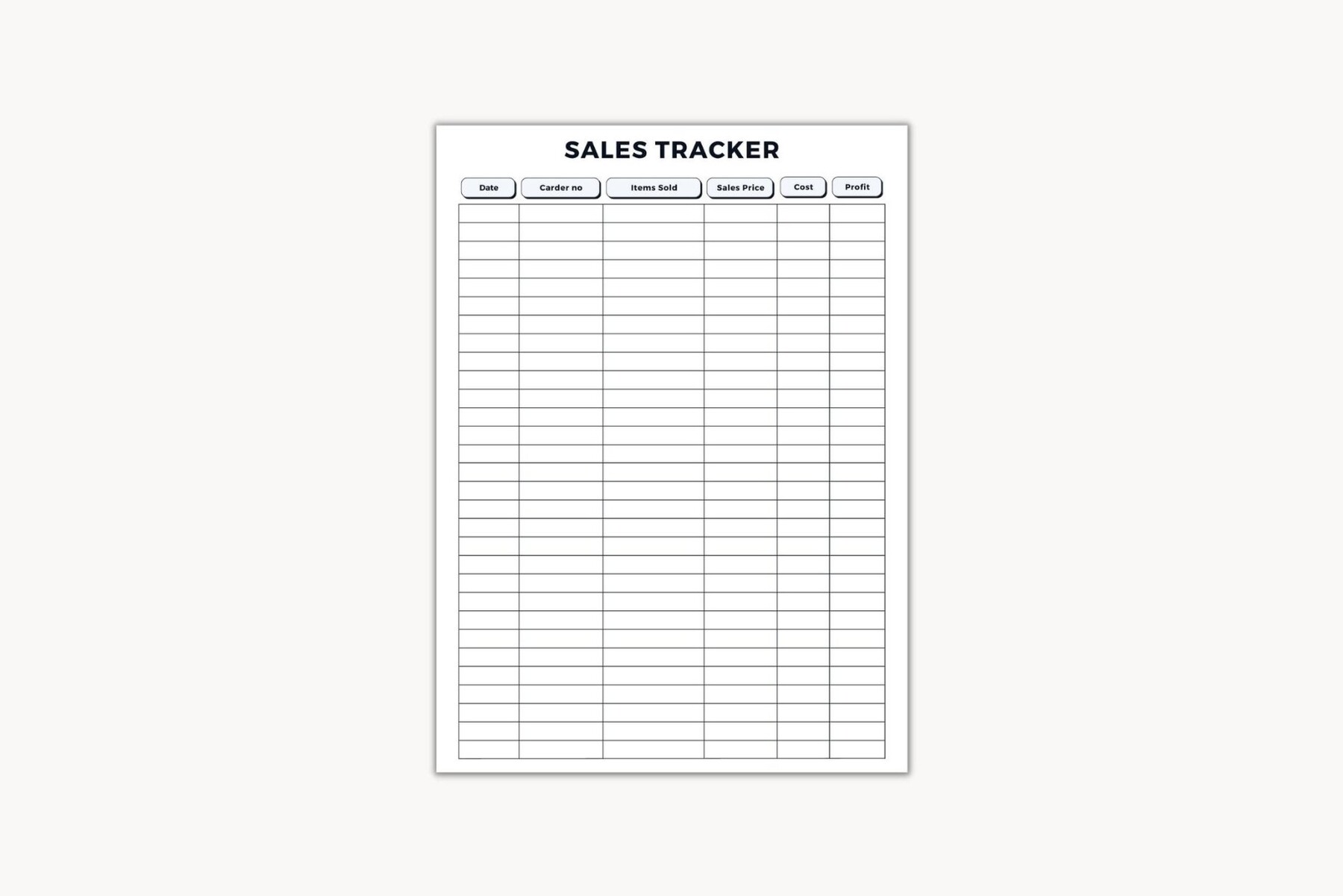 ArtStation - Sales Tracker Printable | Artworks