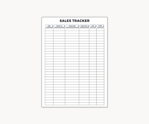ArtStation - Sales Tracker Printable | Artworks