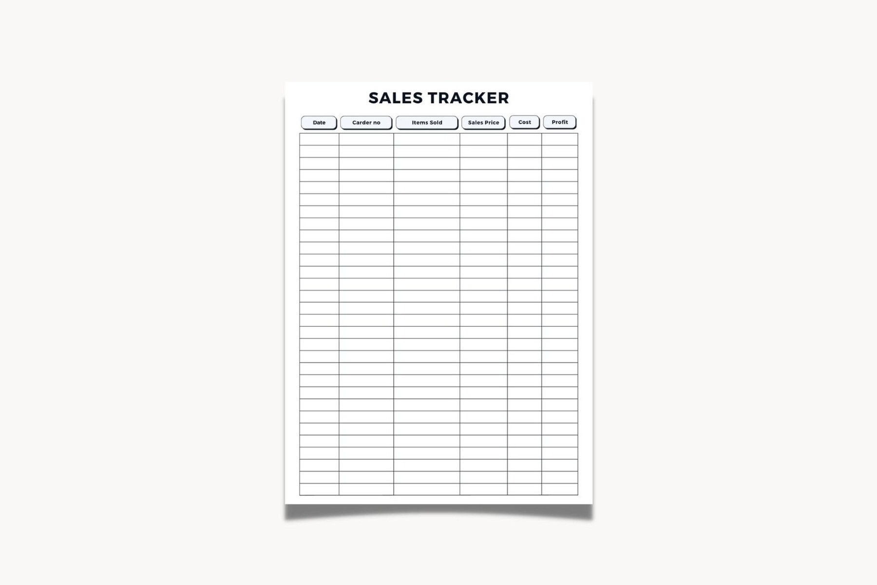 ArtStation - Sales Tracker Printable | Artworks