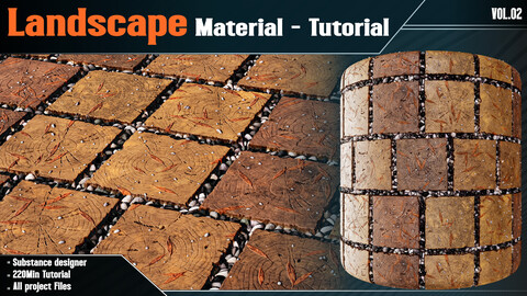 Landscape Material - Tutorial (220min tutorial in Substance designer) - Vol.02
