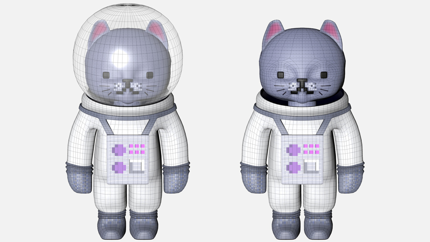 ArtStation - Astronaut Cat 3D Model | Resources